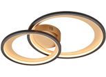TRIO LEUCHTEN LED Deckenleuchte "Granada", gold (schwarz, goldfarben), 1, H: 9cm, 1 Stk., Leuchten, LED Deckenlampe, LED Deckenleuchte