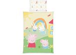 Babybettwäsche BABY BEST "Peppa Pig", bunt, B/L: 100cm x 135cm, Renforcé, B/L: 40cm x 60cm, 2 Stk., Renforcé, Obermaterial: 100% Baumwolle, Bettwäsche, Babybettwäsche, Wendebettwäsche