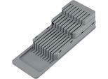 Besteckhalter METALTEX "Blade-Fit", grau, B:14cm H:11cm T:41cm, Kunststoff, Besteckkörbe, Besteckhalter, Kunststoff, rutschfeste Füße, individuell verwendbar