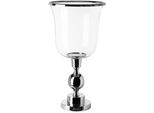 Windlicht FINK "SAMANTA", silber (silberfarben), H:48cm Ø:26cm, Aluminium, Glas, Kerzenhalter, Windlicht, Kerzenhalter aus Aluminium und Glas