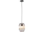 BRILLIANT Pendelleuchte "Slope", schwarz (schwarz, natur), 1, Ø 23cm H: 120cm, 1 Stk., Leuchten, 23cm schwarz/natur, Pendelleuchte