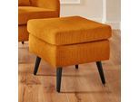 Polsterhocker HOME AFFAIRE "Sallito", gelb (curry), B:52cm H:49cm T:52cm, Struktur Hahnentritt (67% Polypropylen, 33% Polyester);Samtoptik (100% Polyester);Fellimitat (100% Polyester);Samtcord (92% Polyester, 8% Polyamid);Struktur (100% Polyester);Struktur fein (100% Polyester), Hocker, Polsterhocker, die kleinere Version von "Salla", in 6 Bezugsqualitäten