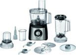 BOSCH Küchenmaschine "MultiTalent 3 MCM3PM386, 50 Funktionen, Universalmesser, Einfüllhilfe", grau (schwarz, edelstahlfarben), B:22cm H:37,5cm T:26cm, Küchenmaschinen, schneiden und raspeln (fein,grob), Schlagscheibe, Mixer 1,0 L, schwarz, Küchenmaschine