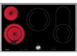 NEFF Elektro-Kochfeld "T18BT16N0", silber (silberfarben), B:79,5cm H:4,8cm T:51,7cm, Kochfelder, mit intuitiver Twist Pad Bedienung, Elektro-Kochfeld