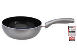 Wok ELO "Wok-/Pastapfanne 20cm Ducato", silber (silberfarben, schwarz), H:7cm Ø:20cm, Pfannen, Wok, Induktion