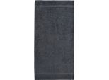 Handtuch DYCKHOFF "Planet", grau (anthrazit), B:50cm L:100cm, Walkfrottier, Obermaterial: 100% Baumwolle, Handtücher, Handtuch