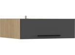 Aufsatzschrank KOCHSTATION "Luna, Hängeschrank, Küchenhängeschrank, Made in Italy", schwarz (anthrazit, eiche chopinfarben), B:60cm H:20cm T:60cm, Schränke, B/T/H: 60×60×20 cm, zusätzlicher Stauraum über der Arbeitsfläche