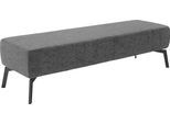 Hockerbank HOME AFFAIRE "Siva, modern & stylisch, Breite 52 cm", grau, B:152cm H:38cm T:47cm, 85% Polyester, 15% Viskose, Hocker, Hockerbank, weicher Sitz, freistehend & saugroboterfreundliche Höhe
