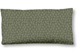 Kissenbezüge HIP "Janay", grün, B:80cm L:40cm, Mako-Satin, Satin, Kissenbezüge, Baumwolle, Mako-Satin, 40x80, 1 Stück, Reißverschluss, grün