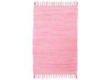 Teppich Gr. 5, rosa, B:120cm H:5mm L:180cm, Baumwolle, Teppiche, Teppich