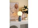 PAULEEN Tischleuchte "Glowing Charm max 20W Keramik", blau (blau, weiß), 1, Ø 15cm H: 30cm, Leuchten, E14, Tischleuchte