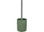 WC-Garnitur KLEINE WOLKE "Brace", grün (forrest), B:9,6cm H:36cm L:9,6cm, Polyresin (Kunststein), Reinigungsbürsten, WC-Garnitur