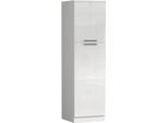 Vorratsschrank KOCHSTATION "Luna, Hochschrank, Küchenvorratsschrank, Speiseschrank, Made in Italy", weiß hochglanz, weiß matt, B:60cm H:214,5cm T:60cm, Schränke, Vorratsschrank, B/T/H: 60×60×214,5 cm, mit 6 großzügigen Fächern