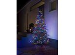 KONSTSMIDE LED-Lichterkette "Weihnachtsdeko aussen", schwarz, Dioden 600 Stk. Flammen 600 Stk., Gesamtlänge 18,18m, Lichterketten, Micro LED Compactlights, 600 bunte Dioden, LED-Lichterkette