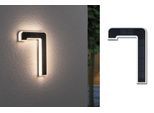 LED Außen-Wandleuchte PAULMANN "Solar Hausnummer", schwarz, B:16cm H:23cm T:3cm, Leuchten, LED Außen-Wandleuchte, LED-Modul, Hausnummern, Buchstaben wählbar, Akku wechselbar