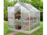 Gewächshaus VITAVIA "Venus 3800", silber (silberfarben), B:192cm T:192cm, Gewächshäuser, Gewächshaus
