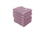 Gästehandtuch TOM TAILOR "Gästetuch Color Bath Guest Towel 6er Pack" Gr. S, lila (mauve), B:30cm, Obermaterial: 100% Baumwolle CO., Handtücher, Gästehandtuch