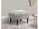 Hocker HOME AFFAIRE "Lillibeth Polsterhocker, Sitzhocker, Maße B/T/H: 64/50/48 cm", grau (taupe), B:64cm H:48cm T:50cm, 100% Polyester, Hocker, Hocker, passend zur Serie "Lillibeth", auch in Cord und Samtoptik