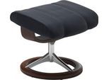 Fußhocker STRESSLESS "Consul", blau (shadow blau paloma), B:54cm H:41cm T:39cm, Leder BATICK: BATICK ist ein leicht korrigiertes, durchgefärbtes und genarbtes Möbelleder, bei dem die meisten Unebenheiten und Spuren in der Regel entfernt wurden.;Leder PALOMA: PALOMA ist ein durchgefärbtes Semianilin-Möbelleder mit natürlicher Narbung.;ROHLEDER Stoff Q2 FARON: Ein fester zuverlässiger Bouclé mit ein