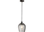 KAYOOM Hängeleuchte "Riva", grau, 1, Ø 18cm H: 27cm, 1 Stk., Leuchten, handgefertigt, modern, Hängeleuchte