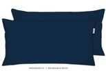 Kissenbezüge TOM TAILOR HOME "new bedroom, UNI, 40x40cm oder 40x80cm", blau (schwarz navy), B:40cm L:80cm, Renforcé, Obermaterial: 100% Baumwolle, Kissenbezüge, Kissenbezüge, mit Markenreißverschluss