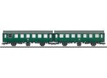 Personenwagen MÄRKLIN "Märklin Personenwagen-Paar - 43186", grün, Modelleisenbahn-Fahrzeuge, KinderB:3,5cm H:5cm L:30,5cm, Kunststoff, Metall, Personenwagen, Made in Europe, B:3,5cm H:5cm L:30,5cm