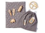 Puppen Accessoires-Set MUSTERKIND "Viola Pflege & Fütter-Set, natur/weiß/grau", grau (natur, weiß, grau), Puppenausstattungen, Kinder, Puppen Accessoires-Set