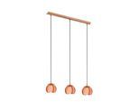 EGLO Hängeleuchte "ROCAMAR", gold (kupfer klar), 3, H: 110cm, 1 Stk., Leuchten, Hängeleuchte - Esstischlampe - für Küche, Esszimmer oder Wohnzimmer, Hängeleuchte