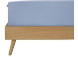 Spannbettlaken SCHIESSER "Jessi aus 100% Baumwolle", blau (hellblau), B:100cm L:200cm, Jersey, Obermaterial: 100% Baumwolle, Bettlaken, Spannbettlaken, für Matratzen bis zu 22 cm Höhe, MADE IN GREEN by OEKO-TEX