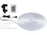 PAULMANN LED-Streifen "SimpLED Outdoor Basisset IP44 RGB beschichtet", transparent, Dioden 120 Stk. Flammen 1 Stk., Gesamtlänge 5m, Lichterketten, LED-Streifen