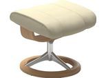 Fußhocker STRESSLESS "Consul", beige (vanilla paloma), B:54cm H:41cm T:39cm, Leder BATICK: BATICK ist ein leicht korrigiertes, durchgefärbtes und genarbtes Möbelleder, bei dem die meisten Unebenheiten und Spuren in der Regel entfernt wurden.;Leder PALOMA: PALOMA ist ein durchgefärbtes Semianilin-Möbelleder mit natürlicher Narbung.;ROHLEDER Stoff Q2 FARON: Ein fester zuverlässiger Bouclé mit einem