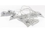 Dekoobjekt "Weihnachtsdeko mit 10 LEDs", silber (silberfarben), MYFLAIR MÖBEL & ACCESSOIRES, Dekofiguren, LED-Lichterkette mit Herzen und Rentiermotiv, Länge ca. 180 cm, Dekoobjekt