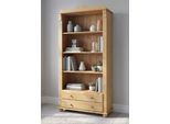 Bücherregal OTTO HOME "Adele, Standregal, Regal", braun (natur), B:92cm H:185,5cm T:39,5cm, Massivholz, Regale, Bücherregal, aus massiver Kiefer, Breite 92 cm, mit 2 Schubladen, FSC