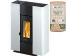 Pelletofen FREEPOINT "Roxy Stand", weiß (schwarz), Kaminöfen, Pelletofen