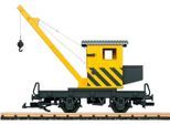 Güterwagen LGB "LGB Kranwagen - L40043", gelb (gelb, schwarz), Modelleisenbahn-Fahrzeuge, KinderB:12cm H:16cm L:25cm, Kunststoff, Metall, Güterwagen, Made in Europe, B:12cm H:16cm L:25cm