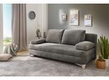 Schlafsofa JOCKENHÖFER GRUPPE "Noah, B: 202 cm, Liegefl.154x202 cm", grau 578, 09, B:202cm T:99cm, Korpus: 100% Polyester;Kissen: 100% Polyester, Sofas, Schlafsofa, mit Bettfunktion & Bettkasten