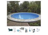 Rundpool MY POOL BWT, weiß (weiß, blau), H:120cm Ø:300cm, Schwimmbecken, Rundpool, inkl. umfangreichem Zubehör für den Volleinbau
