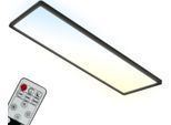 BRILONER LEUCHTEN LED Panel "7403015 SLIM", schwarz, Leuchten, Deckenlampe, 58x20x3cm, Schwarz, 23W, Wohnzimmer, Schlafzimmer, Küche, LED Panel