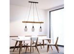 JUST LIGHT Pendelleuchte "SPRING", braun (holz, natur), 3, 1 Stk., Leuchten, ExklusiveE27, Pendelleuchte