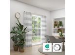 Vorhang NEUTEX FOR YOU "RIVA", grau, B:144cm H:245cm, Polyester, Gardinen, Vorhang, Blockstreifen, grafisches Linienmotiv