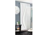 Schiebegardine HOME WOHNIDEEN "LAURINA" Gr. 1, grau, B:60cm H:245cm, Polyester, Gardinen, Schiebegardine, Schiebegardine LAURINA, Einseitig mit Wellen-Motiv digital bedruckt