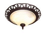 TRIO LEUCHTEN Deckenleuchte "Rustica", braun (braun, hellbeige), 1 Stk., Leuchten, Deckenlampe, Leuchtmittel tauschbar, Deckenleuchte