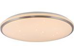 JUST LIGHT LED Deckenleuchte "KYLE", stahl, 1, Ø 49,3cm H: 9,5cm, 1 Stk., Leuchten, 3-Stufen Dimmer (100%-50%-10%) Starrysky, Memoryfunktion, LED Deckenleuchte