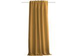 Vorhang HOME BASICS "ACUSTICO" Gr. 1, gelb (curry), B:135cm H:245cm, Polyester, Gardinen, Vorhang, Akustikschall ACUSTICO