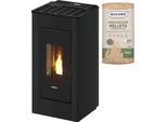Pelletofen FREEPOINT "Sharp", schwarz, Kaminöfen, Pelletofen
