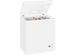 EXQUISIT Gefriertruhe "GT150-E-041E weiss", Energieeffizienz: E, weiß, B/H/T: 70,5cm x 84,5cm x 55cm, Gefriertruhen, 2‑in‑1 Gefrier- & Kühltruhe mit LED, individuell einstellbar, Gefriertruhe