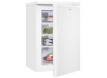 EXQUISIT Gefrierschrank "GS80-040E", Energieeffizienz: E, silber (weiß), B:55cm H:85,5cm T:58cm, Gefrierschränke, 4*-Gefrierschrank mit ergonomischer Griffmulde – bequem zu öffnen, Gefrierschrank