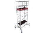 Arbeitsgerüst KRAUSE "ClimTec System", grau (aluminiumfarben), B:145cm H:400cm, Aluminium, Gerüste, Arbeitsgerüst, Komplettgerüst, inkl. 1 Aufstockung und Fahrrollensatz 125 mm