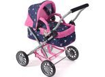 Puppenwagen CHIC2000 "Smarty, Mini-Kuschelwagen", bunt (butterfly rosa), Puppenwagen, KinderB:56cm H:56cm T:56cm, Kunststoff, Metall, Stoff, Puppenwagen, mit herausnehmbarer Tragetasche, B:56cm H:56cm T:56cm