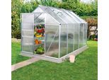 Gewächshaus VITAVIA "Venus 5000", silber (silberfarben), B:192cm T:254cm, Gewächshäuser, Gewächshaus